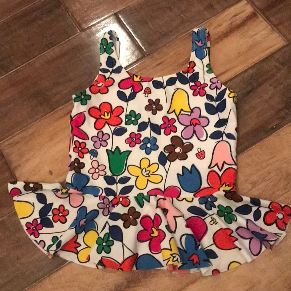 Peplum tankini swim top
